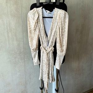 Top Shop Sequin Dress Silver New No tags Size US 2
